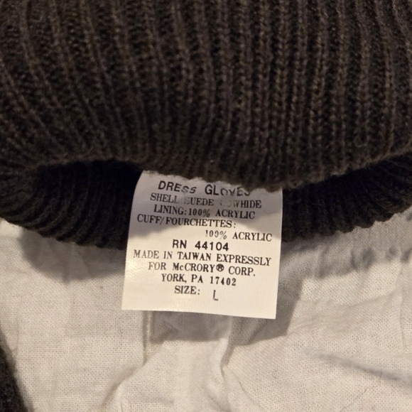 🧤 Vintage Women’s Dress Gloves – Suede Cowhide Shell, Size L - Picture 7 of 9